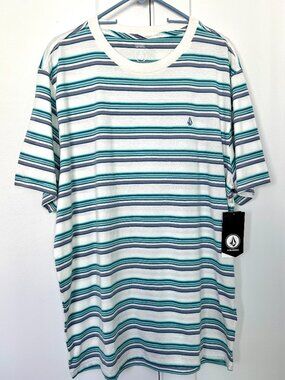 Volcom Men's Striped T Shirt XXL Modern Fit